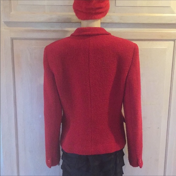 Jones New York Red Wool Blazer size 10 - Picture 2 of 9